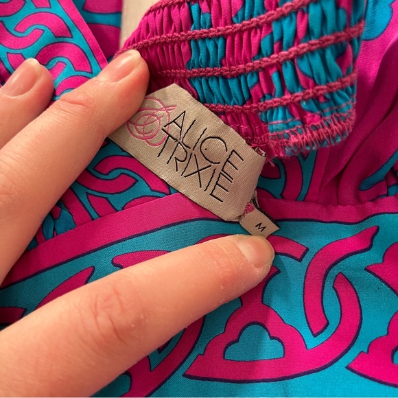 Alice & Traxie Halterneck Maxi Silk Dress • size medium - Picture 2 of 6